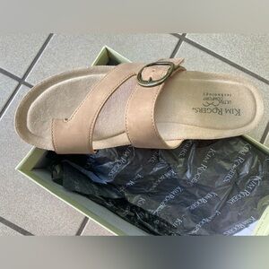 Kim Rogers Beige Buckle Sandals